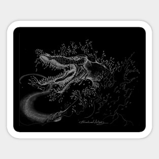 Barracuda Dragon in Negative Sticker